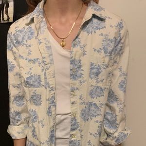 Floral button down